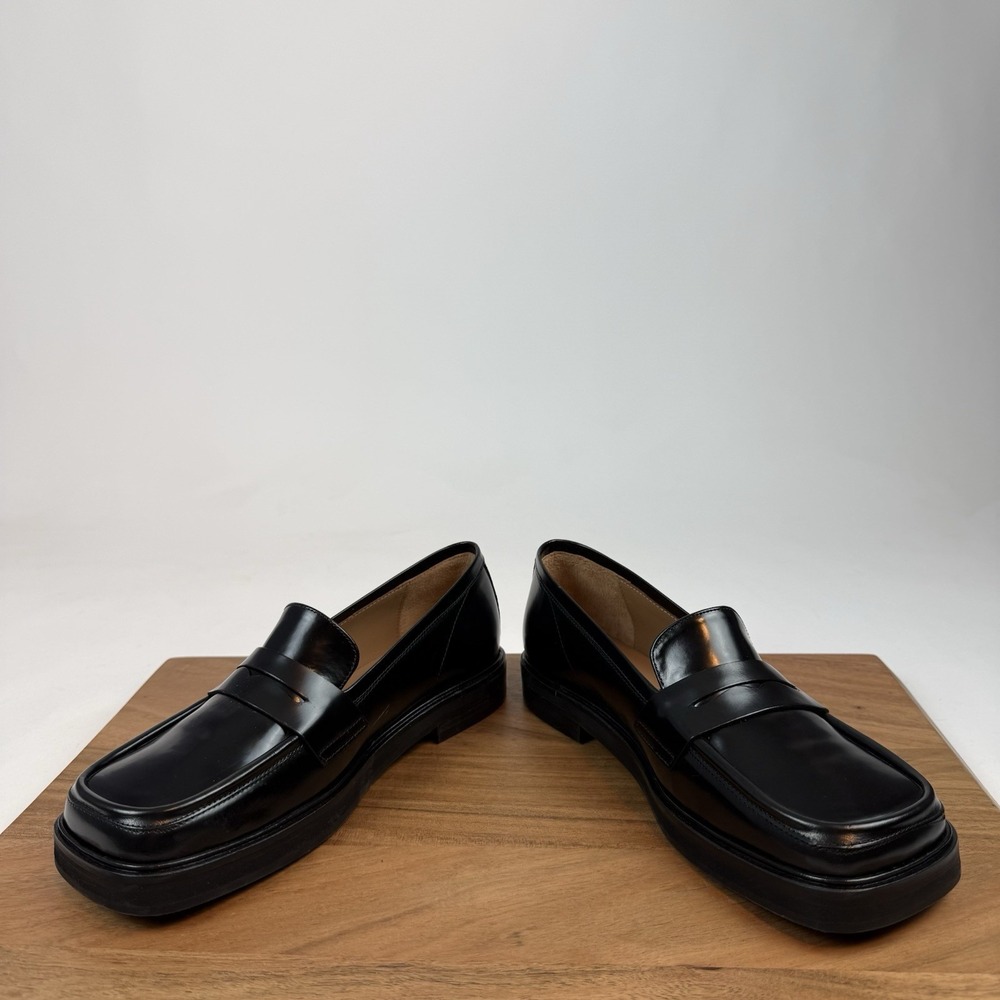 New $325 Women's Flattered Ilse Black Leather Penny Loafer Shoe Size 36 US 6 M - Picture 5 of 8